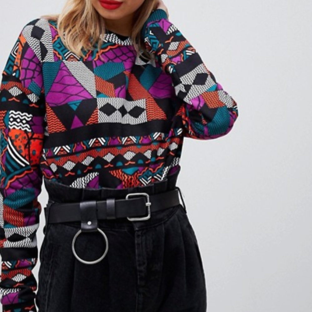 Noisy May Geo-Tribal Printed Sweatshirt